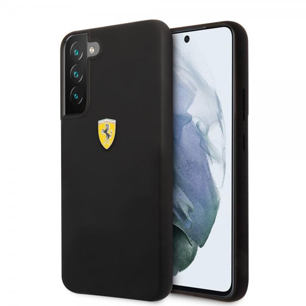 Ferrari Samsung Galaxy S22 Deksel Metal Logo Svart