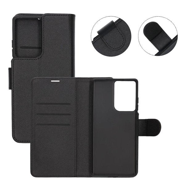 Motorola Edge 50 Fusion Etui 2 Kortlomme Svart