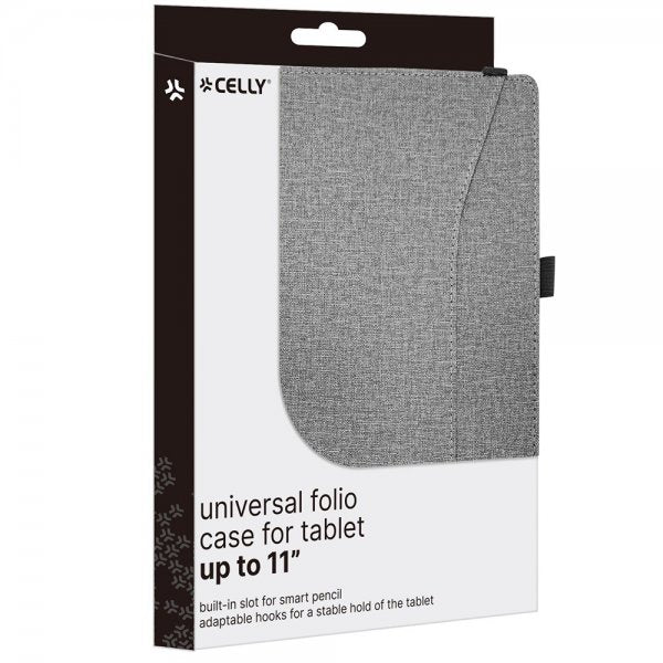 Celly Etui Universal Folio up to 11" Grå