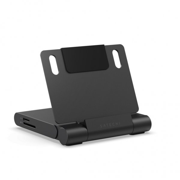 Satechi OnTheGo Sammenleggbart Stativ & USB-hub Space Black