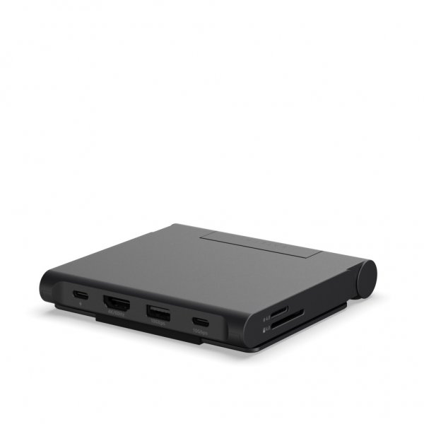 Satechi OnTheGo Sammenleggbart Stativ & USB-hub Space Black