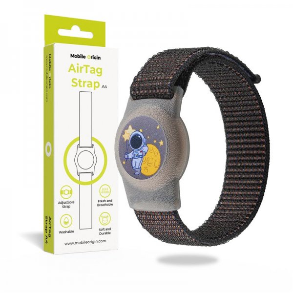 Mobile Origin AirTag Armbånd Nylon Astronaut