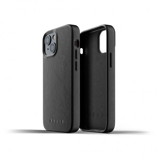 Mujjo iPhone 13 Mini Deksel Full Leather Case Svart
