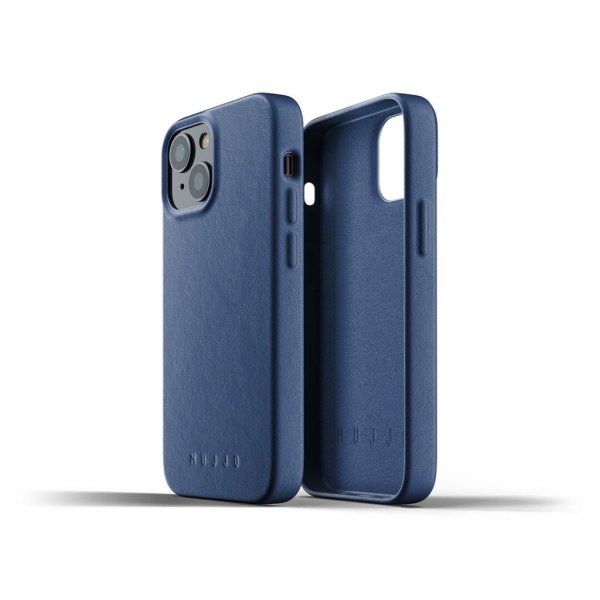 Mujjo iPhone 13 Mini Deksel Full Leather Case Monaco Blue