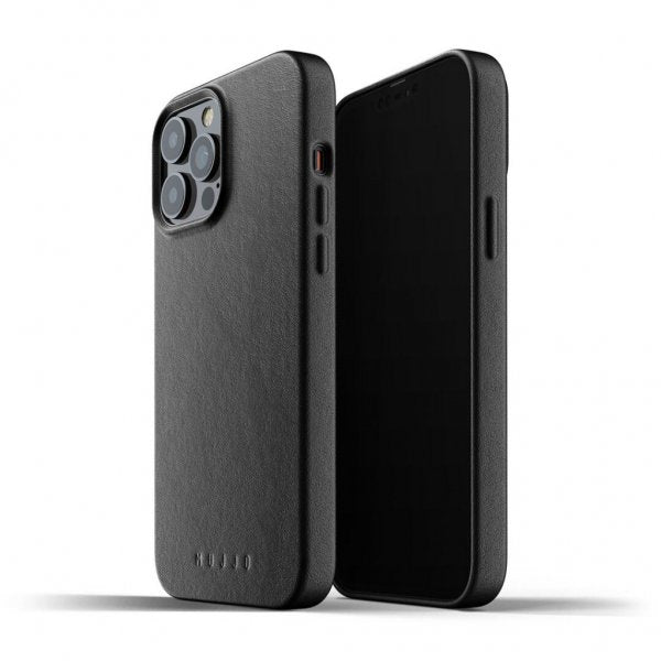 Mujjo iPhone 13 Pro Max Deksel Full Leather Case Svart