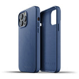 Mujjo iPhone 13 Pro Max Deksel Full Leather Case Monaco Blue