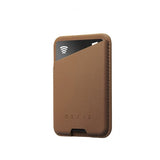 Mujjo MagSafe Kortholder Full Leather Magnetic Wallet Dark Tan