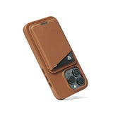 Mujjo MagSafe Kortholder Full Leather Magnetic Wallet Dark Tan