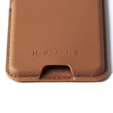 Mujjo MagSafe Kortholder Full Leather Magnetic Wallet Dark Tan