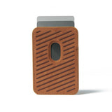 Mujjo MagSafe Kortholder Full Leather Magnetic Wallet Dark Tan
