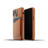Mujjo iPhone 13 Mini Deksel Full Leather Wallet Case Tan