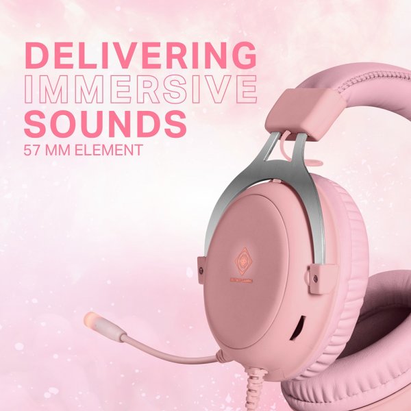 Deltaco Gaming PH85 Stereo Gaming Headset Rosa
