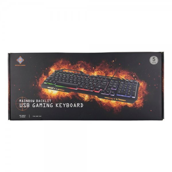 Deltaco Gaming DK120 Spilltastatur RGB Metall Svart