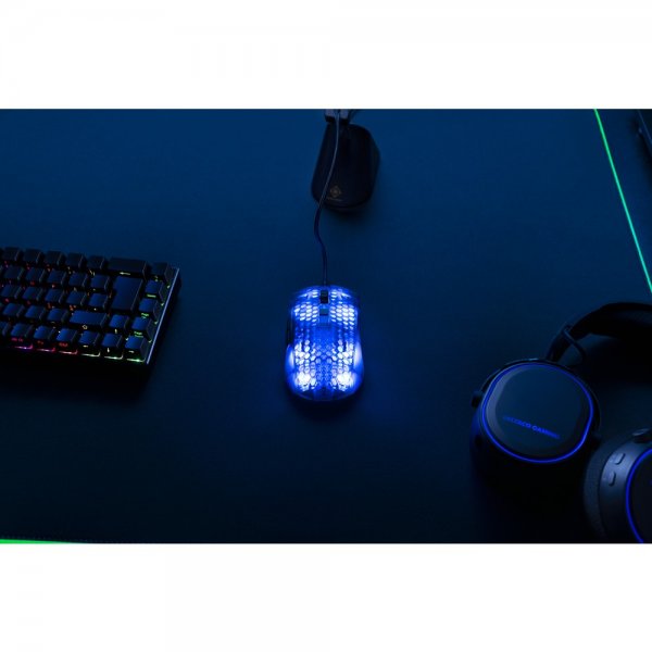 Deltaco Gaming DM310 Spillmus Halvgjennomsiktig Svart
