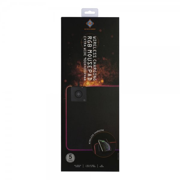 Deltaco Gaming DMP320 Gaming Musematte med RGB og Trådløs lading