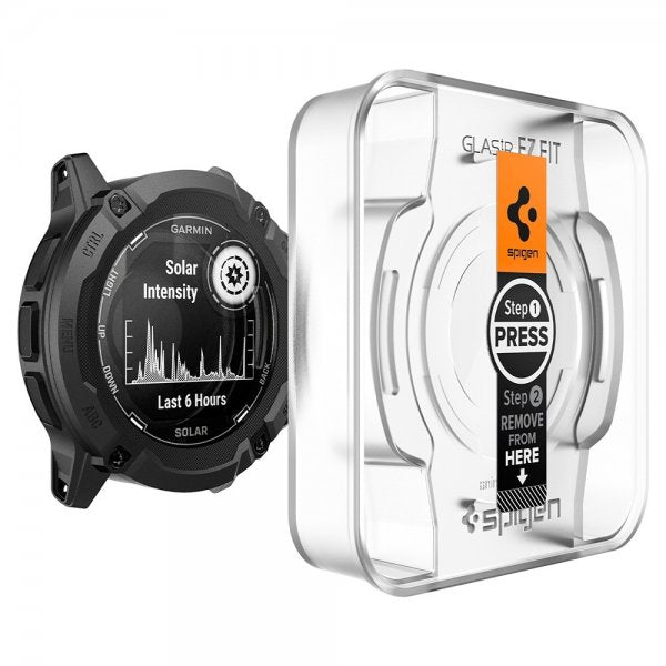 Spigen Garmin Instinct 2X Solar Skjermbeskytter GLAS.tR EZ Fit 2-pakning