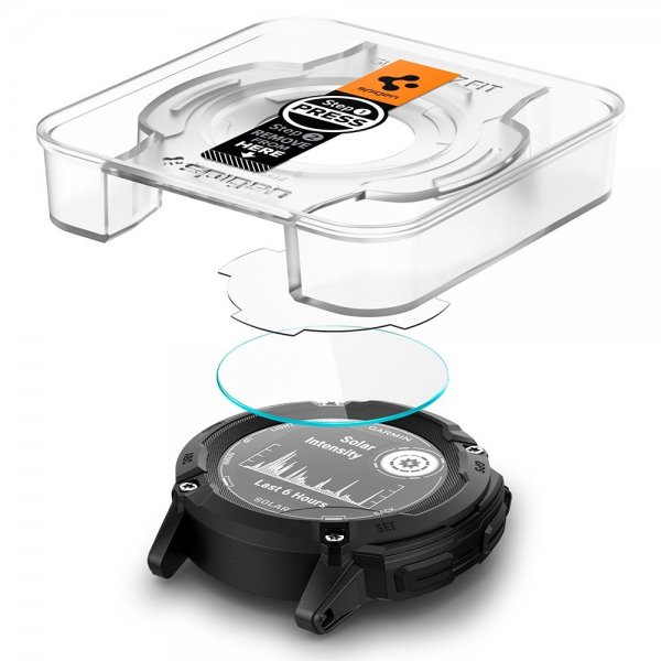 Spigen Garmin Instinct 2X Solar Skjermbeskytter GLAS.tR EZ Fit 2-pakning