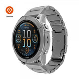 Fixed Garmin QuickFit 22mm Armbånd Titanium Strap Grå