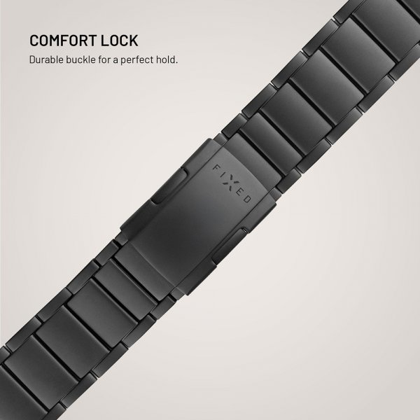 Fixed Garmin QuickFit 22mm Armbånd Titanium Strap Svart