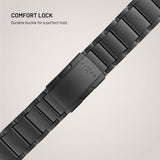 Fixed Garmin QuickFit 22mm Armbånd Titanium Strap Svart