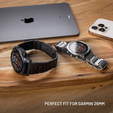 Fixed Garmin QuickFit 26mm Armbånd Titanium Strap Svart