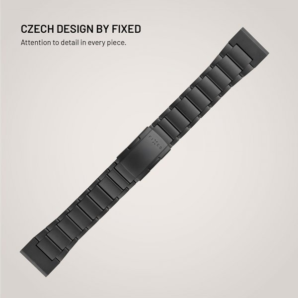 Fixed Garmin QuickFit 26mm Armbånd Titanium Strap Svart