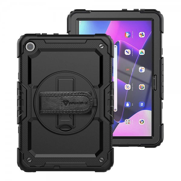 Armor-X Lenovo Tab M10 (3rd Gen) TB328 Deksel Rainproof Rugged Case Hand Strap Kickstand