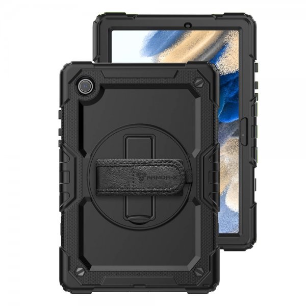 Armor-X Samsung Galaxy Tab A8 Deksel Rainproof Rugged Case Hand Strap Kickstand
