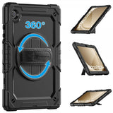 Armor-X Samsung Galaxy Tab A9 Plus Deksel Rainproof Rugged Case Hand Strap Kickstand Svart