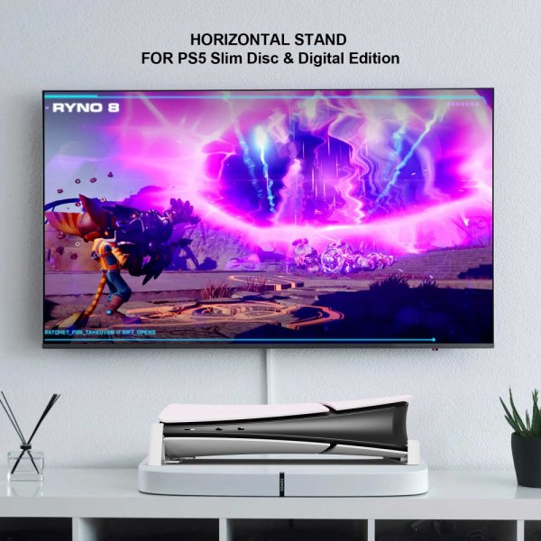 JYS PlayStation 5 Slim (Digital/Disc Edition) Stand Hvit