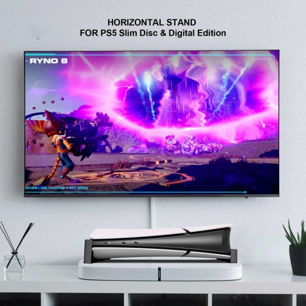 JYS PlayStation 5 Slim (Digital/Disc Edition) Stand Svart