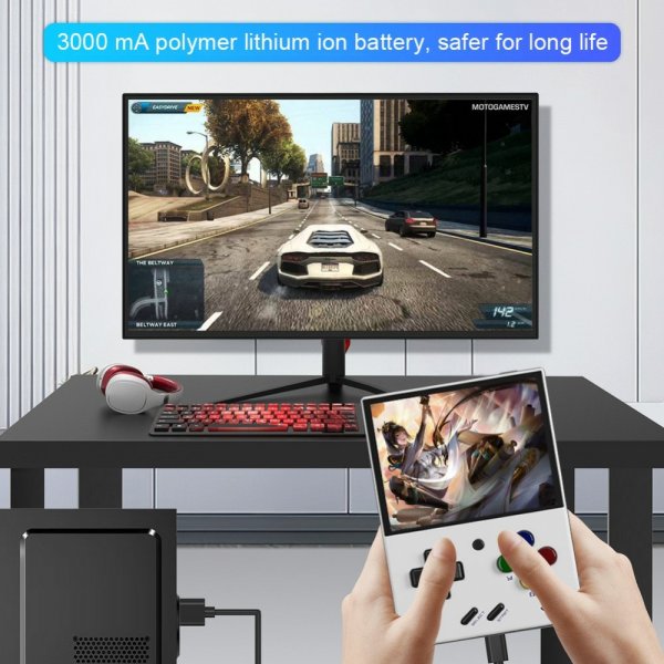 Miyoo Mini+ Håndholdt Spillkonsoll Retro 3,5" 64GB Hvit