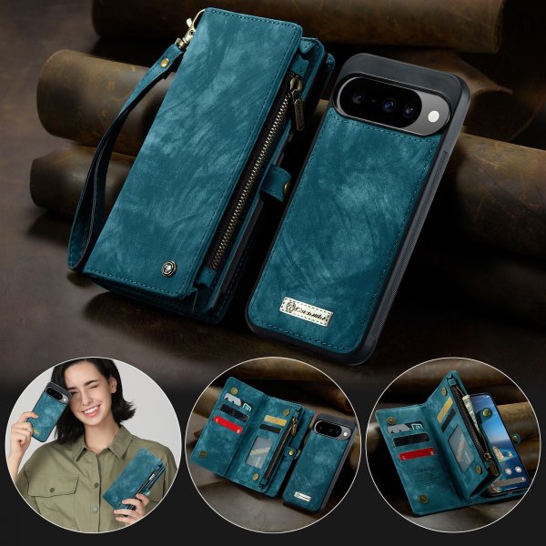 CaseMe Google Pixel 10/Pixel 10 Pro Etui 008 Series Avtakbart Deksel Blå
