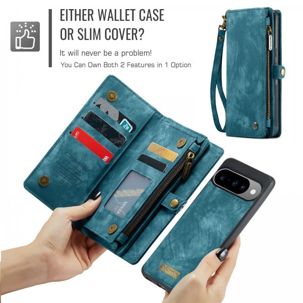 CaseMe Google Pixel 10/Pixel 10 Pro Etui 008 Series Avtakbart Deksel Blå