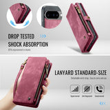 CaseMe Google Pixel 10/Pixel 10 Pro Etui 008 Series Avtakbart Deksel Rød