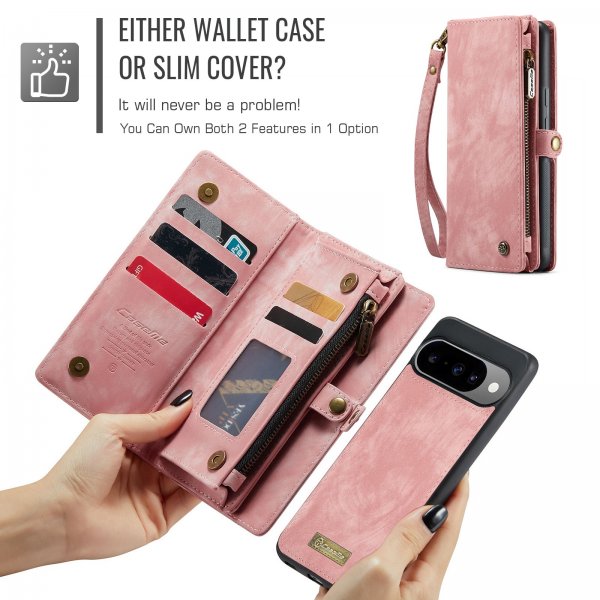 CaseMe Google Pixel 10/Pixel 10 Pro Etui 008 Series Avtakbart Deksel Rosa