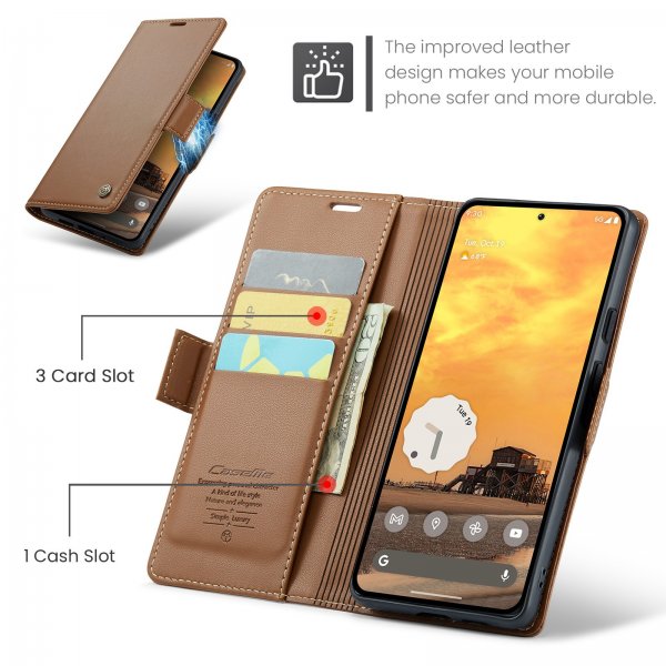 CaseMe Google Pixel 9/9 Pro/Pixel 10/10 Pro Etui 023 Series Brun