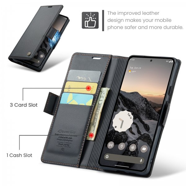 CaseMe Google Pixel 9/9 Pro/Pixel 10/10 Pro Etui 023 Series Svart