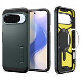 Spigen Google Pixel 10/Pixel 10 Pro Deksel Tough Armor MagFit Abyss Green