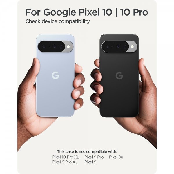 Spigen Google Pixel 10/Pixel 10 Pro Deksel Ultra Hybrid Crystal Clear