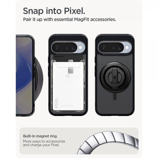 Spigen Google Pixel 10/Pixel 10 Pro Deksel Ultra Hybrid MagFit Frost Black
