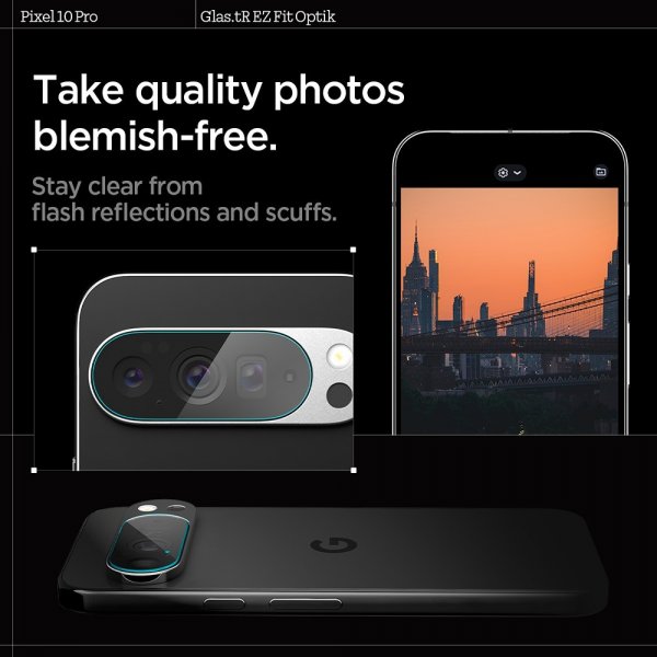 Spigen Google Pixel 10 Pro Kamerabeskytter Glas.tR EZ Fit Optik 2-pakning