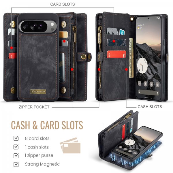CaseMe Google Pixel 10 Pro XL Etui 008 Series Avtakbart Deksel Svart