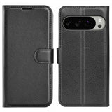 Google Pixel 10 Pro XL Etui Litchi Svart