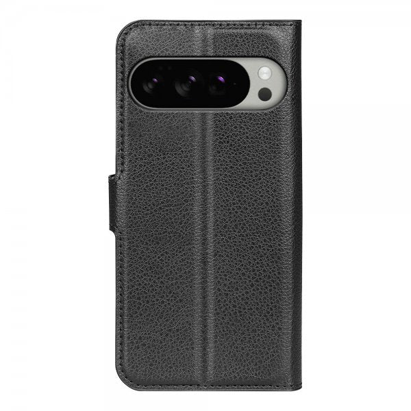 Google Pixel 10 Pro XL Etui Litchi Svart