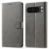 Lc.Imeeke Google Pixel 10 Pro XL Etui med Kortlomme stativfunksjon Grå