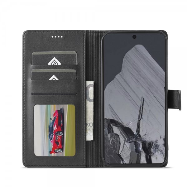 Lc.Imeeke Google Pixel 10 Pro XL Etui med Kortlomme stativfunksjon Svart