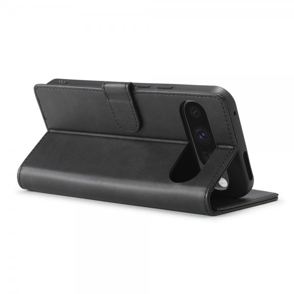 Lc.Imeeke Google Pixel 10 Pro XL Etui med Kortlomme stativfunksjon Svart