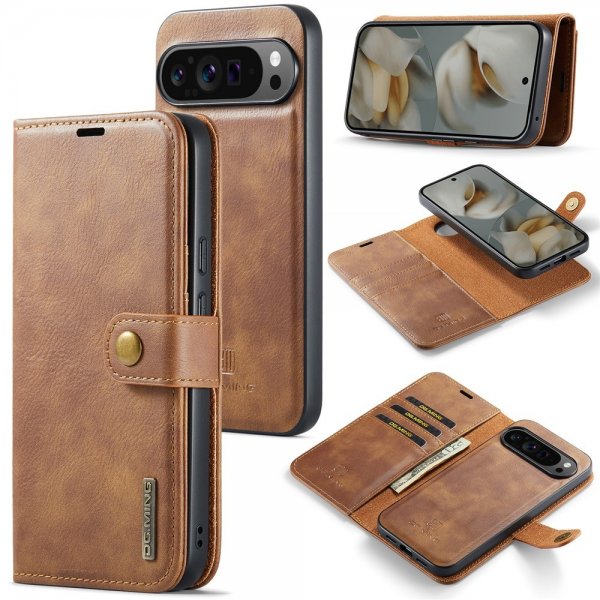 Dg.Ming Google Pixel 10 Pro XL Etui Avtagbart Deksel Brun