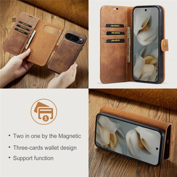 Dg.Ming Google Pixel 10 Pro XL Etui Avtagbart Deksel Brun